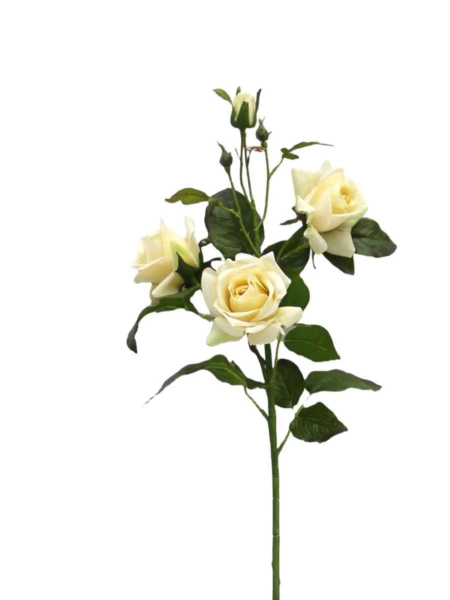 Real Touch Artificial Rose Stem - 4 Heads - 33.46" thumbnail 11