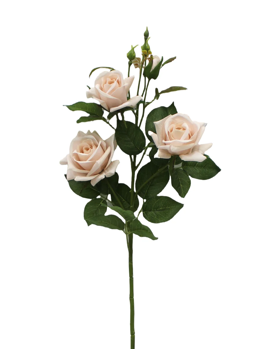 Real Touch Artificial Rose Stem - 4 Heads - 33.46" thumbnail 12