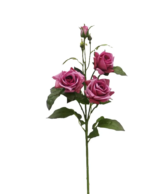 Real Touch Artificial Rose Stem - 4 Heads - 33.46" thumbnail 3