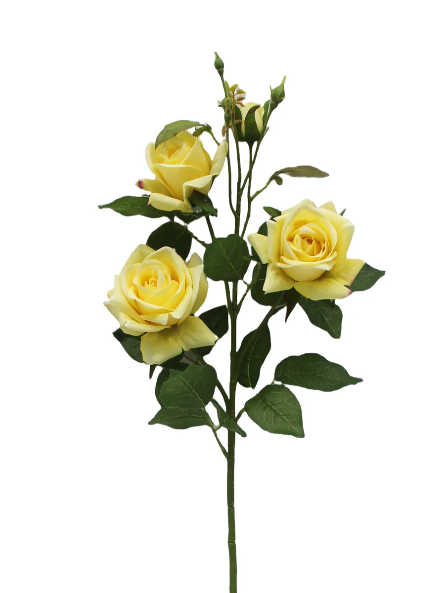 Real Touch Artificial Rose Stem - 4 Heads - 33.46" thumbnail 8